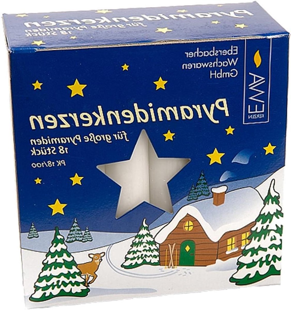 Piramidettaarsen - Decoratieve kaarsen - Feestelijke sfeer - Druipvrij - 18 stuks 10.5cm - Wit