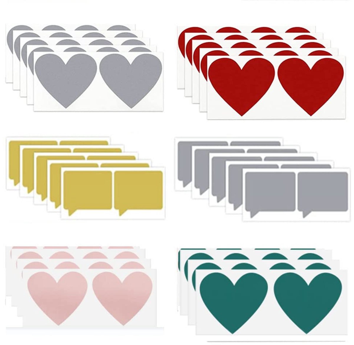 Kras en winnen stickers, 60 stuks krasstickers om krassen te krassen en hart en stickers in dialoogvorm, krasetiketten voor geschenk uitnodigingskaart bruiloft feest