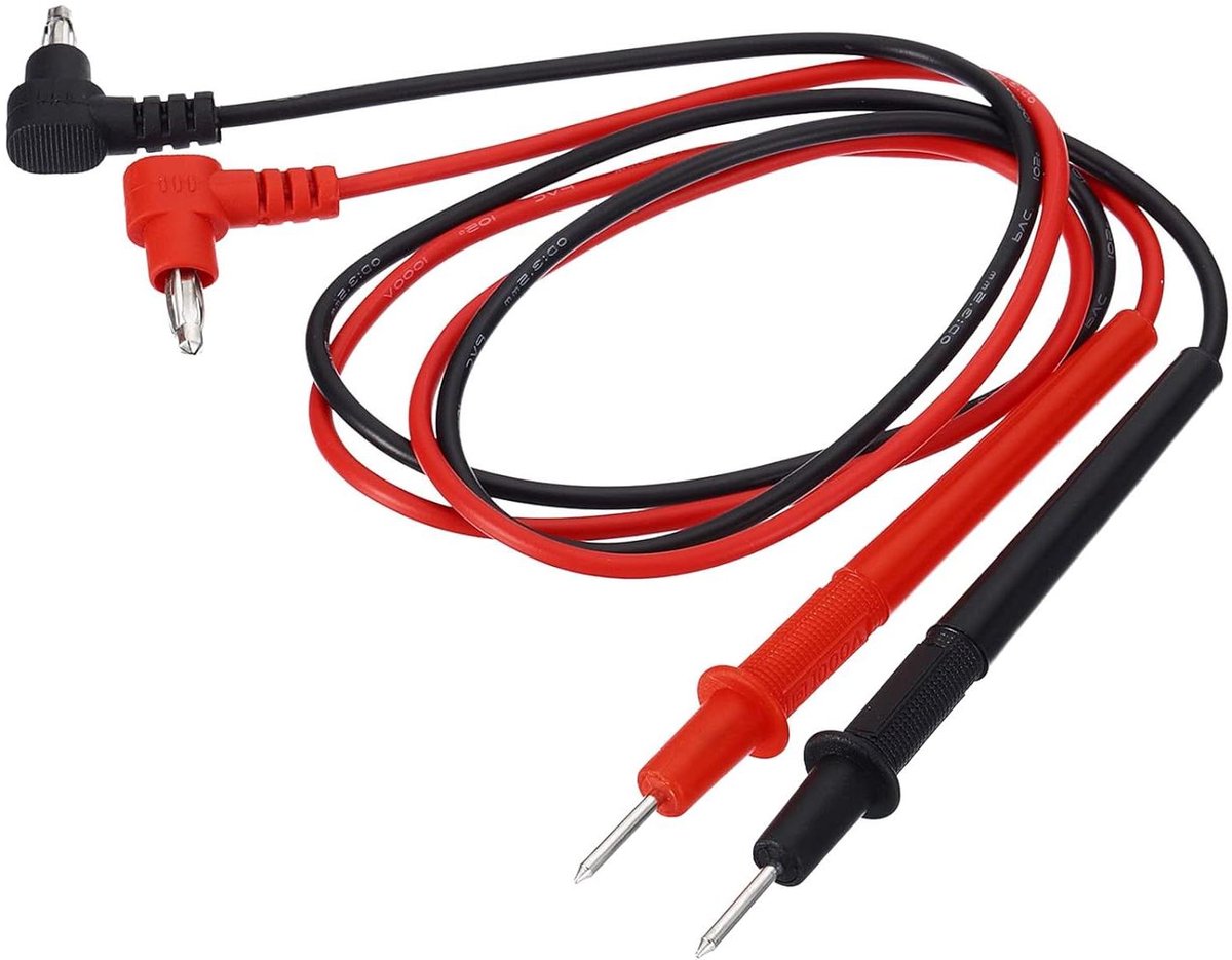 Multimeter Testkabelset - Meetkabels met Sonde - Elektrisch Onderhoud - Zuiver Koper Geleider - 1000 V 10 A - Zwart/Rood