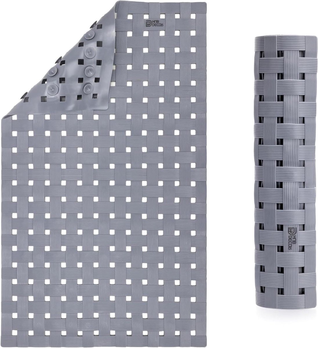 Antislip Douchemat - Badmat Vloermat - Veilig Douchen - Masserende Textuur - 40 x 60 cm - Grijs