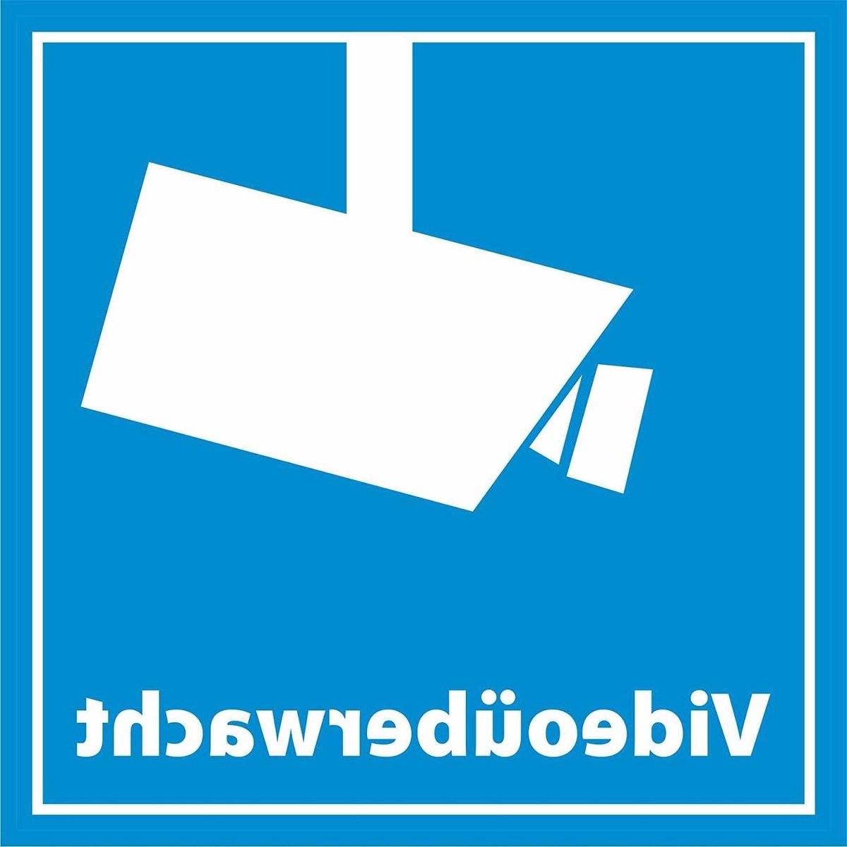 Videobewaking Stickers - Bewakingsstickers Veiligheid - Veiligheid Aangeven - Subtiel Maar Effectief - 5 x 5 cm - Zwart