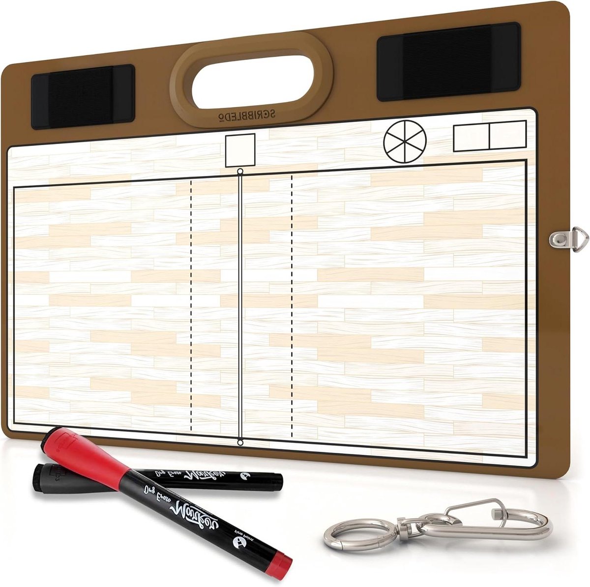 Volleybal Coachingbord - Whiteboard Coach - Wedstrijd Strategie - Dubbelzijdig Ontwerp - 15x10.5 Inch - Wit