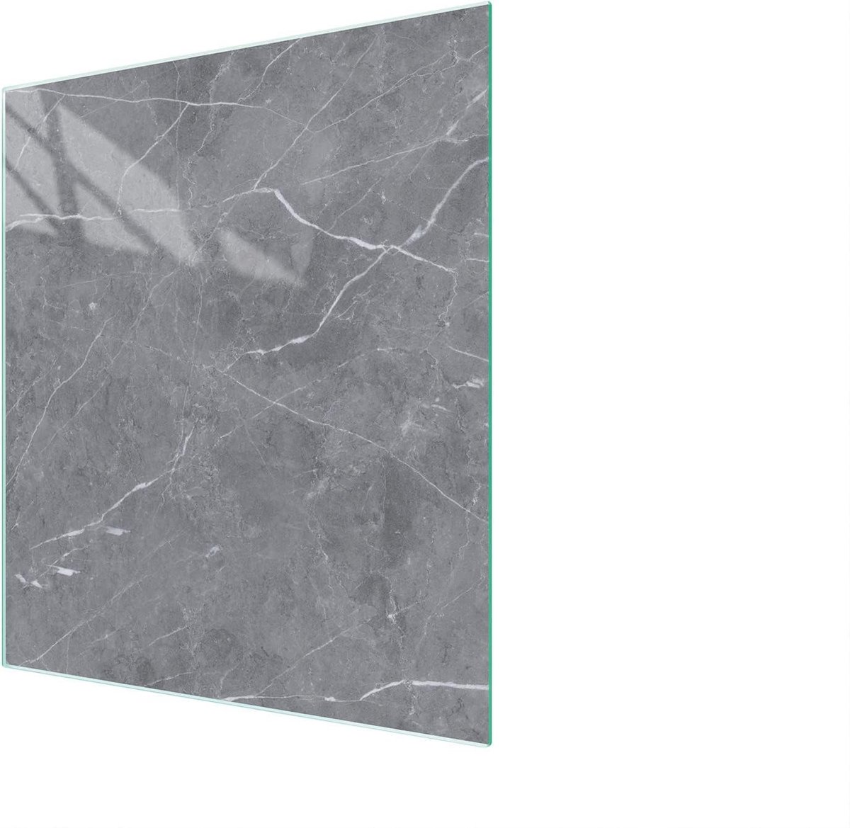 Fornuis Afdekplaat - Kookplaat Beschermer - Keuken Beschermen - Gehard Glas - 45 x 52 cm - Marmer