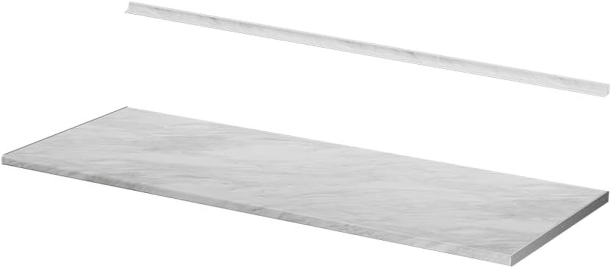 Keukenwerkblad - Aanrechtblad Keuken - Keuken Renoveren - HPL Laminaat - 160 cm - Wit Marmer