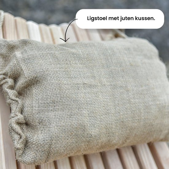 Inklapbare Houten Ligstoel Ergonomisch voor Tuin en Binnen — afbeelding 2