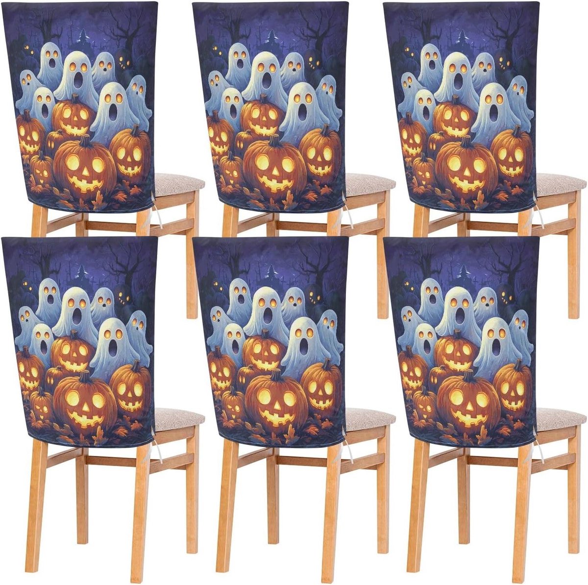 Stoelhoezen Eetkamer - Stoelbekleding Meubelhoes - Eetkamer Decoratie - Polyester Stof - Past op stoelen tot 47 cm breed