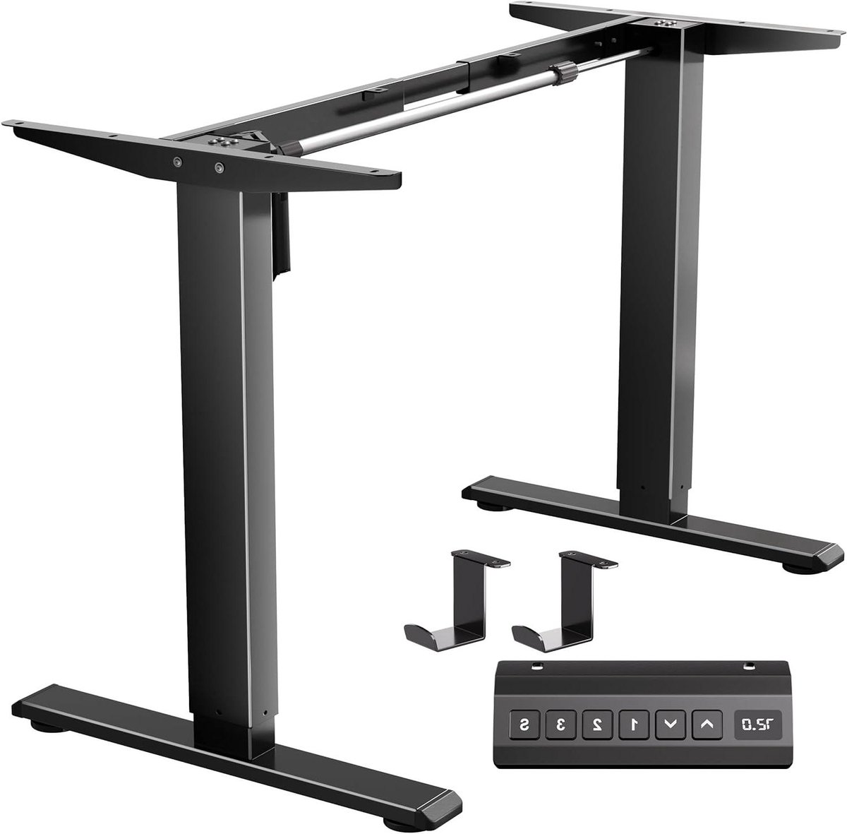 Elektrisch Bureauframe - Verstelbaar Bureauonderstel - Ergonomisch Werken - Inclusief Geheugenfuncties - 72-120 cm Hoogte - Zwart