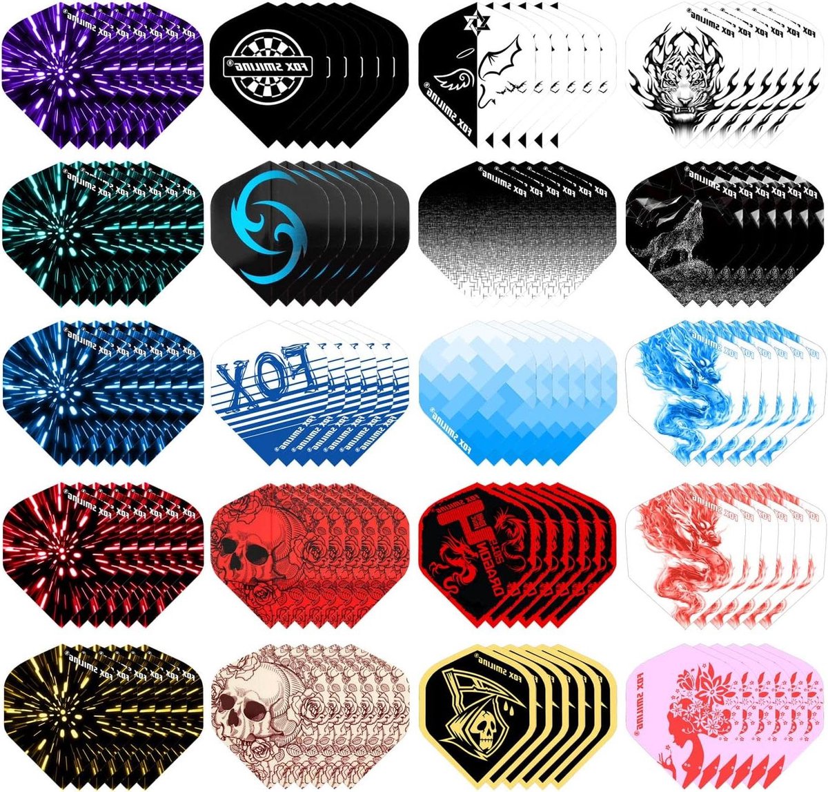 Dart Flights Set - Dart Vleugels - Dart Spel - 20 Patronen - 120 Stuks - Gekleurd