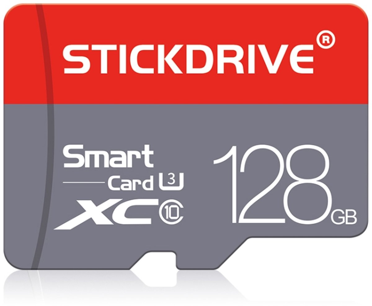 STICKDRIVE 128GB U3 rode en grijze TF (Micro SD) geheugenkaart
