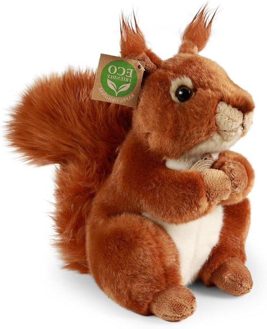 Pluche Eekhoorntje 23 cm - Zachte Knuffel in Bruin - Machinewasbaar 30°C — afbeelding 5