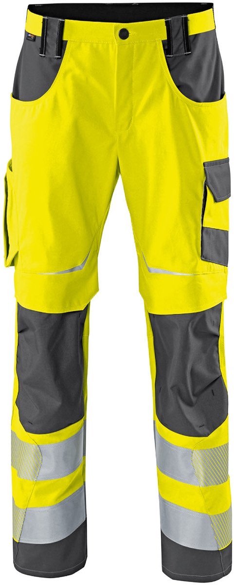 KÜBLER PSA REFLECTIQ 22078340 Hi Vis Reflecterend Werkbroek HEREN Veiligheidsbroek Signaalgeel Antraciet - Met Kniezak