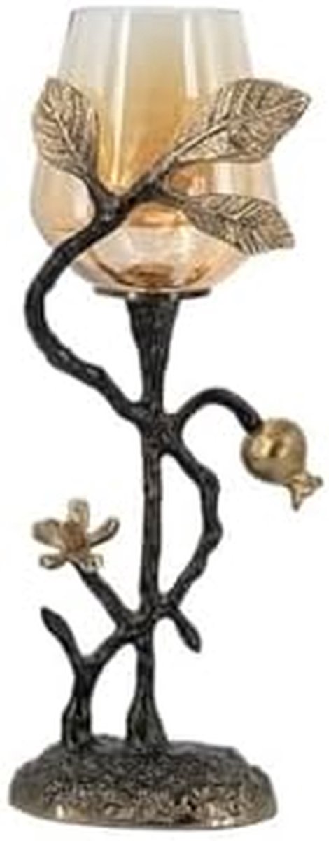 Metalen Glazen Kandelaars - Stijlvolle Houders - Sfeervol Huisdecor - Vintage Design - Mini Stijl - Metaal Zwart