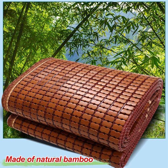 Bamboe Slaapmat - Verkoelende Mat - Warm Weer Comfort - Dubbelzijdig Ontwerp - 80x190cm - Natuurlijk — afbeelding 2