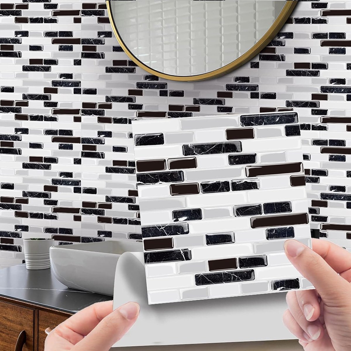 Mozaïek Tegelstickers - Vloerstickers Wanddecoratie - Keuken Badkamer Opknappen - Waterdic