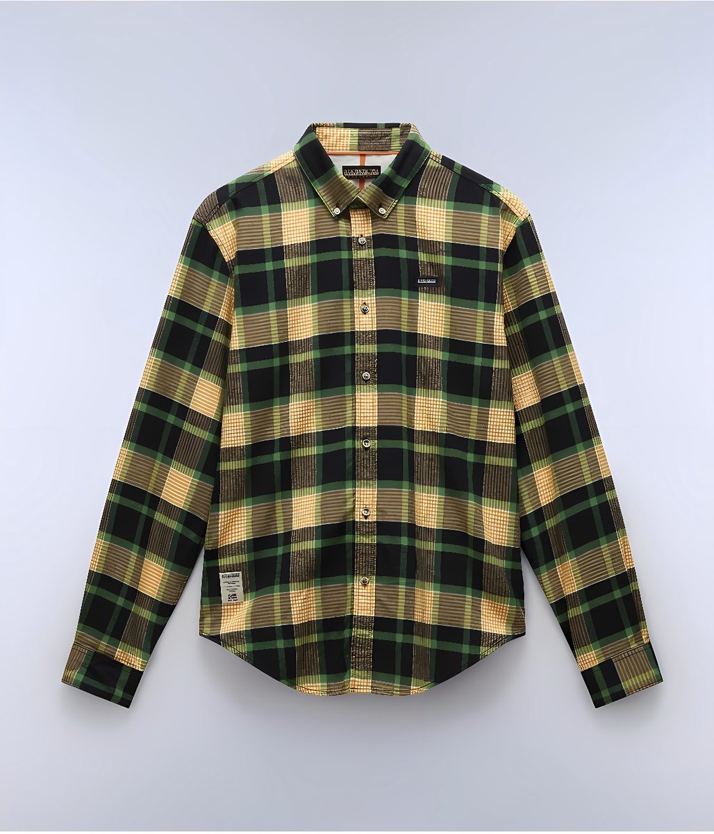 Napapijri longsleeve G-Trekking 2 NP0A4I2N Cbd-S Check Cbw