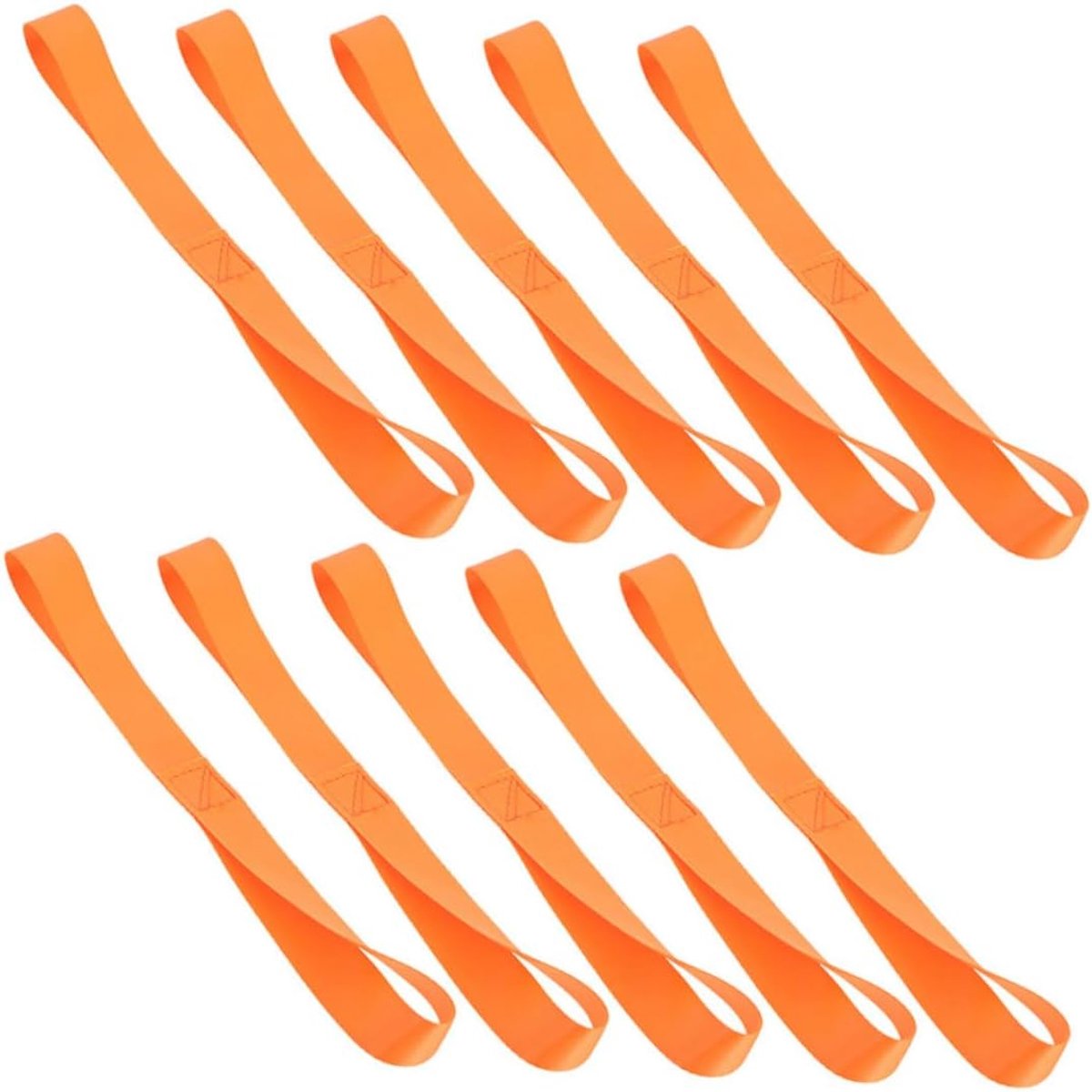 Bevestigingsriemen Set - Bindriemen Lusbanden - Bagage Vervoeren - Weerbestendig Polyester - 20 Stuks - Oranje