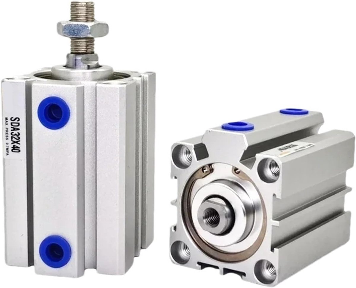 Persluchtcilinder - Compacte Cilinder - Industriële Automatisering - Dubbele Werking - 63mm Boring - Aluminium