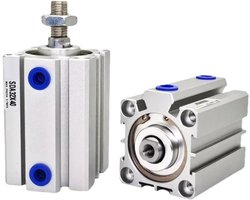 Persluchtcilinder - Compacte Cilinder - Industriële Automatisering - Dubbele Werking - 63mm Boring - Aluminium