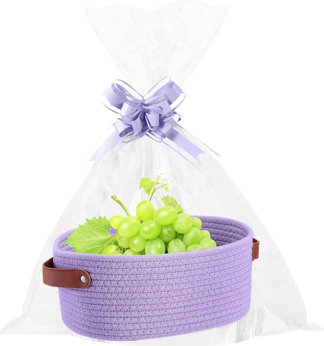 Woven Basket - Storage Bin - Home Organisation - Durable Cotton Rope - 13x21x13 cm - Natural Beige