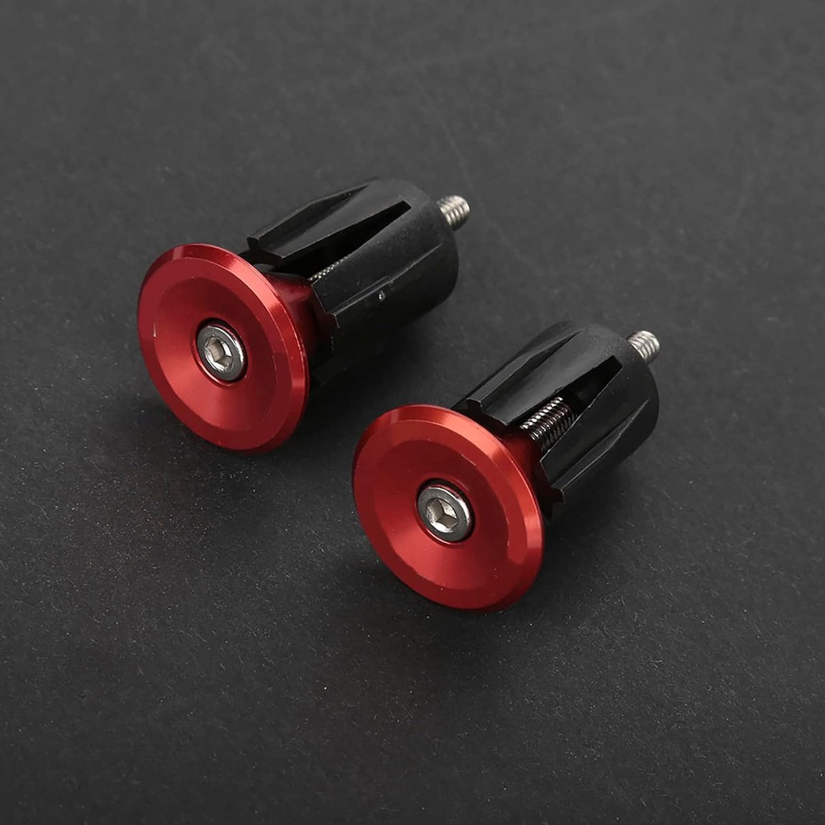 Fiets Stuurdoppen - Handvat Grips - Fiets Onderhoud - Lichtgewicht Aluminium - 2 stuks - Rood