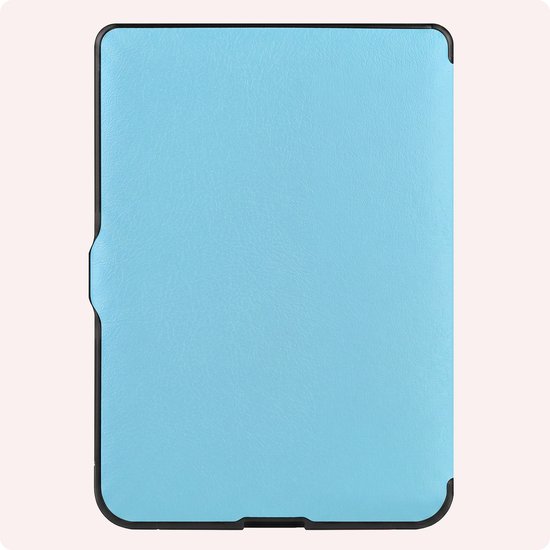 Hoes Geschikt voor Kobo Nia Hoesje Bookcase Cover Book Case Hoes Sleepcover Trifold - Lichtblauw — afbeelding 4