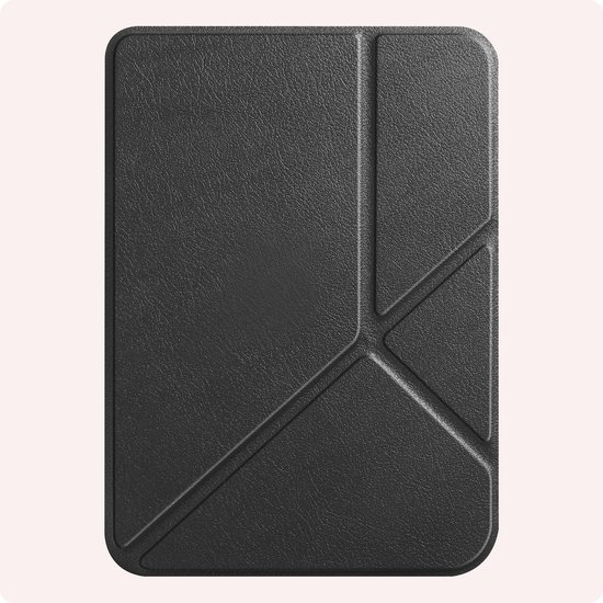 Hoes Geschikt voor Kobo Clara 2E Hoesje Bookcase Cover Book Case Hoes Sleepcover Trifold - Zwart — afbeelding 5