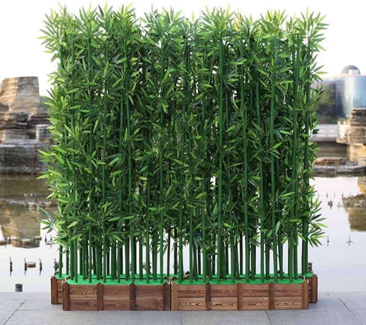 Kunststof Bamboe Schutting - Kamerverdeler Groene Wand - Privacy Creëren - Weerbestendig U