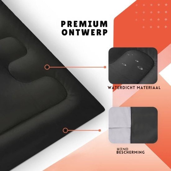 Thuys - Dubbele Slaapzak 220x150cm - 350GSM Vulling - 4°C tot +20°C - Waterdicht - voor Kamperen - Wandelen en Festivals van Thuys — afbeelding 5