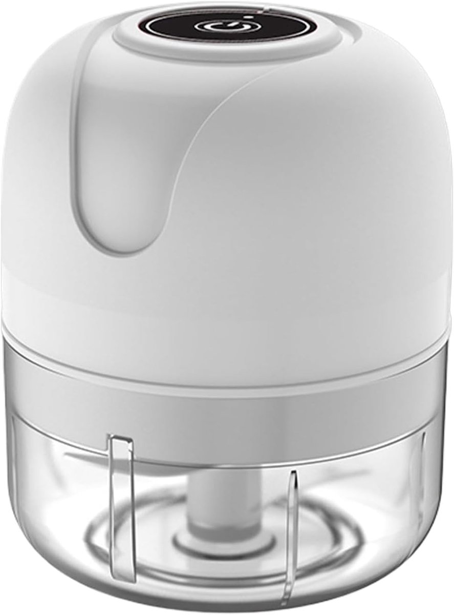 Mini Hakmolen - Keukenmachine - Ingrediënten Snijden - Draadloos USB Oplaadbaar - 250 ml - Wit