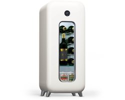 Klarstein vrijstaande wijnkoelkast 1 zone, drankkoelkast klein, kleine wijnkoelkast, wijn koelkast klein met glazen deur, indoor/outdoor flessenkoelkast, wine fridge, 15 flessen