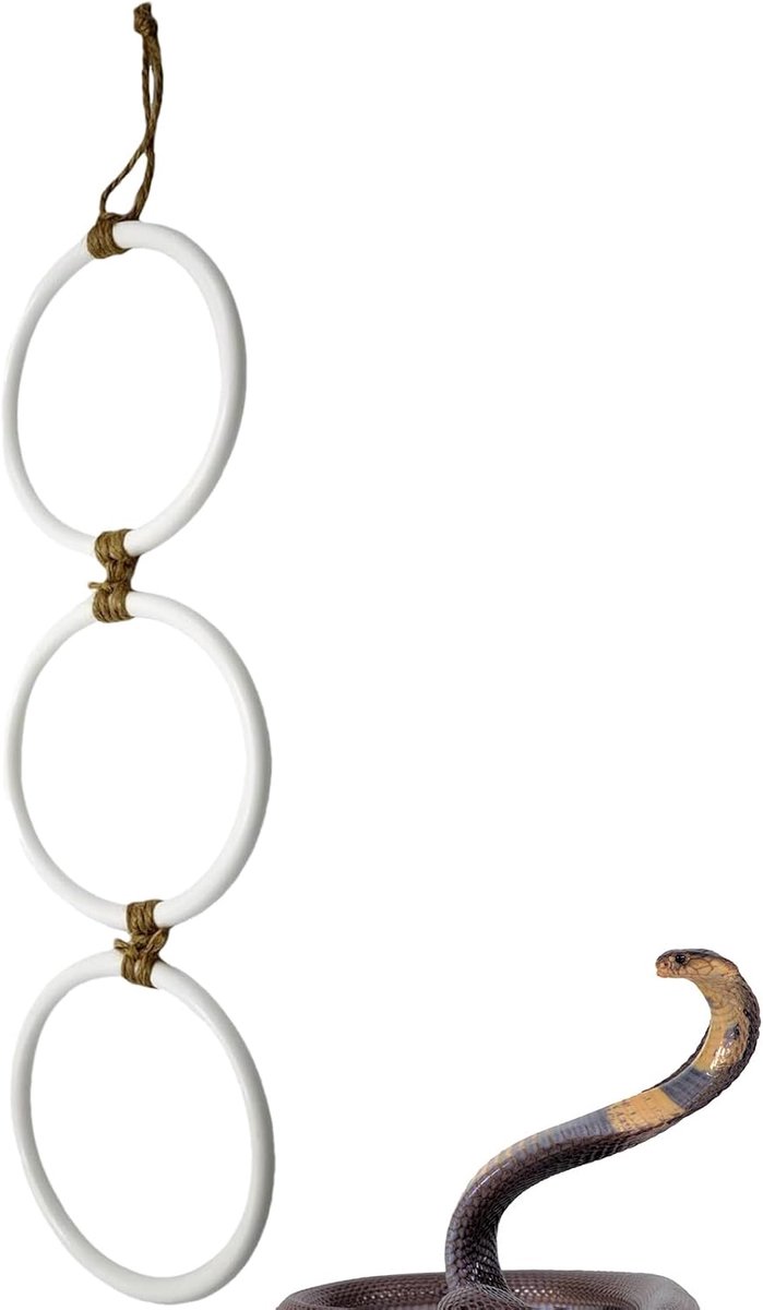 Terrarium Verrijking - Reptiel Accessoires - Stimuleert Gedrag - Dynamische Klimmogelijkheden - 11 x 42 cm - Wit