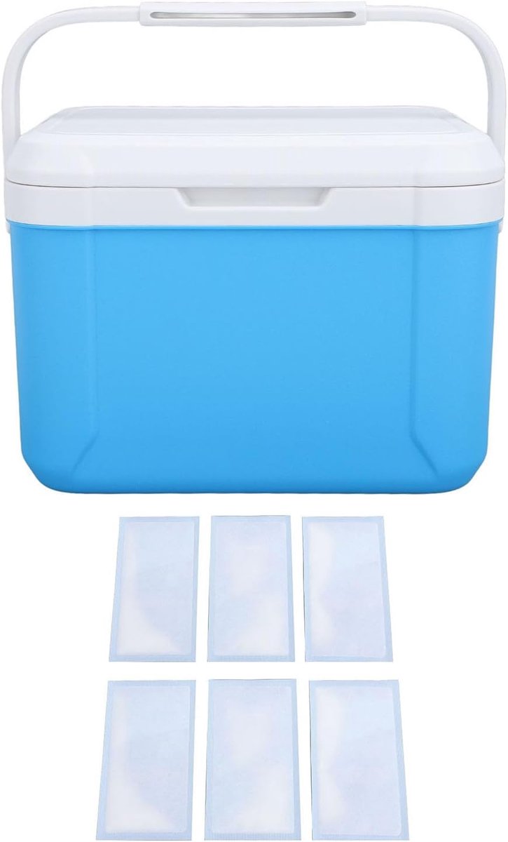 Draagbare Koelbox - Geïsoleerde Box - Buitenactiviteiten Opslag - Houdt 72-96 Uur Warm - 5 Liter Capaciteit - Wit