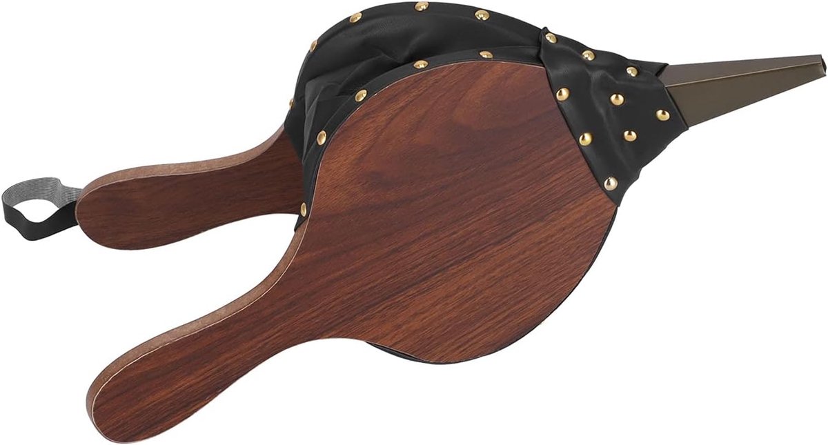 Houtkachel Blaasbalg - Handmatige Pomp - Vuur Aanmaken - Veilige Afstand - 43 cm - Bruin