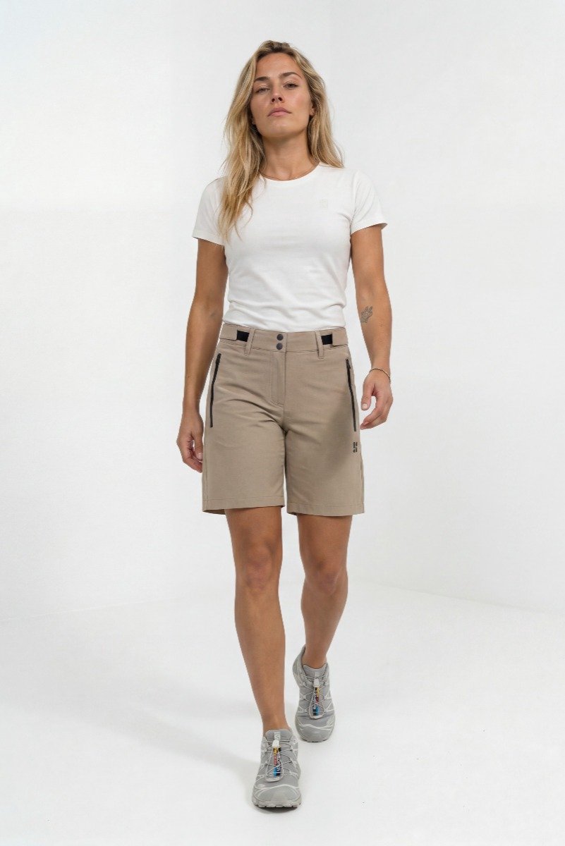 Poederbaas Outdoor Korte Broek SOLX Unisex broek voor Wandelen en Outdoor Vintage Beige