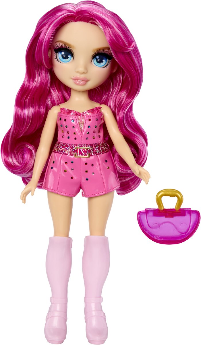 Rainbow High My Fashion Style Stella, modepop van 28 cm met fuchsiaroze statementoutfit, stijlvolle handtas, geweldig speelgoed of cadeau voor meisjes, kinderen in de leeftijd van 4-12 jaar van Rainbow High — afbeelding 3
