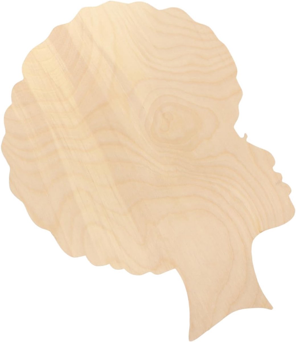 Houten Sjabloon - Creatieve Template - Ambachtelijke Projecten - Afro Vrouw Vorm - 38x28cm - Natuurlijk Hout