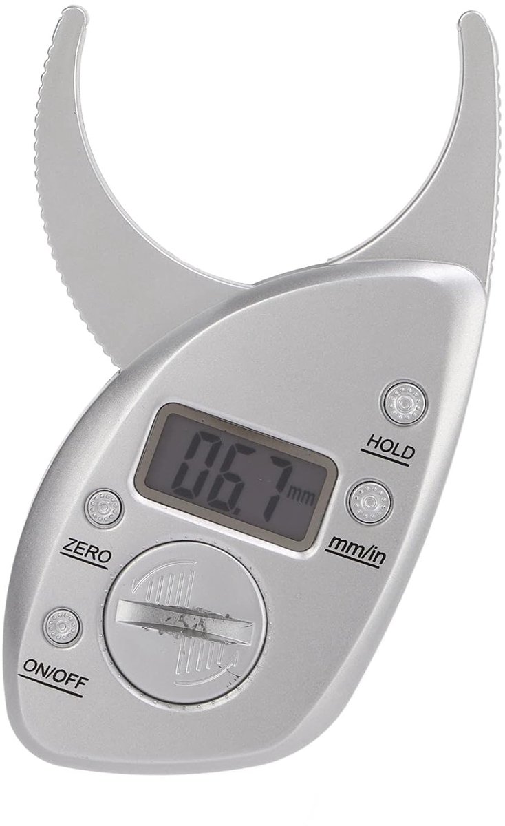 Digitale Vet Schuifmaat - Dikte Meter - Lichaamsmeting Bijhouden - HD LED Display - 0-50 mm - Zwart