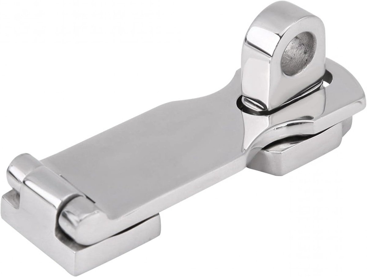 Set van 2 Shutter Bevestigingen in Marineblauw, RVS 316, met Sluitcompartiment en Klem Sluiting, 75 mm, Ideaal voor Bootaccessoires en Rattle Bescherming