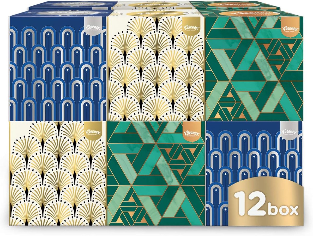 Papieren Zakdoekjes - Zachte doekjes - Neusverzorging - Met verzachtende calendula - 12 dozen - Assorti