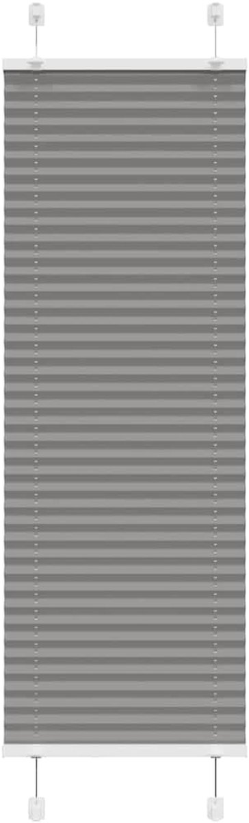 Plisségordijn - Vouwgordijn - Inkijk weren - Zonder boren - 50x150 cm - Antraciet
