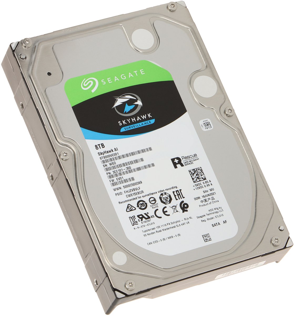 Seagate SkyHawk™ AI 8 TB Harde schijf (3.5 inch) SATA 6 Gb/s ST8000VE001