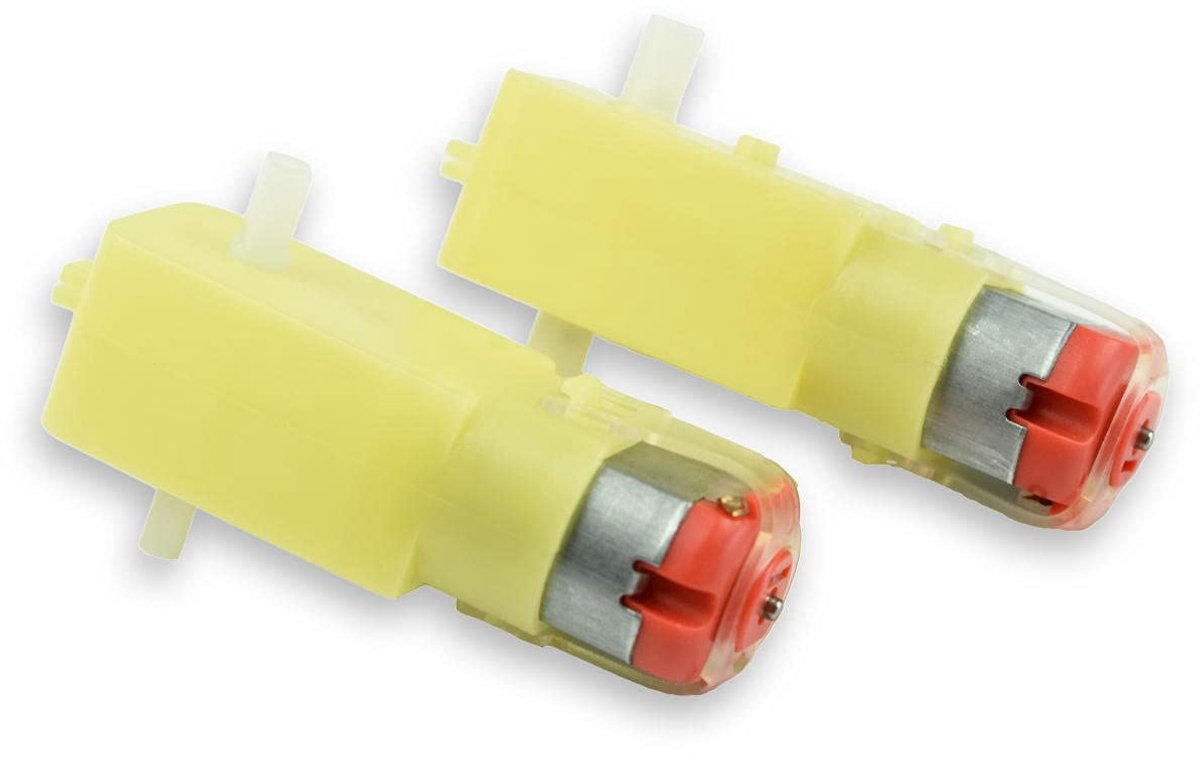 DC Motor - Hobby Motor - DIY Projecten - Dubbele As - 2 Stuks - Zwart