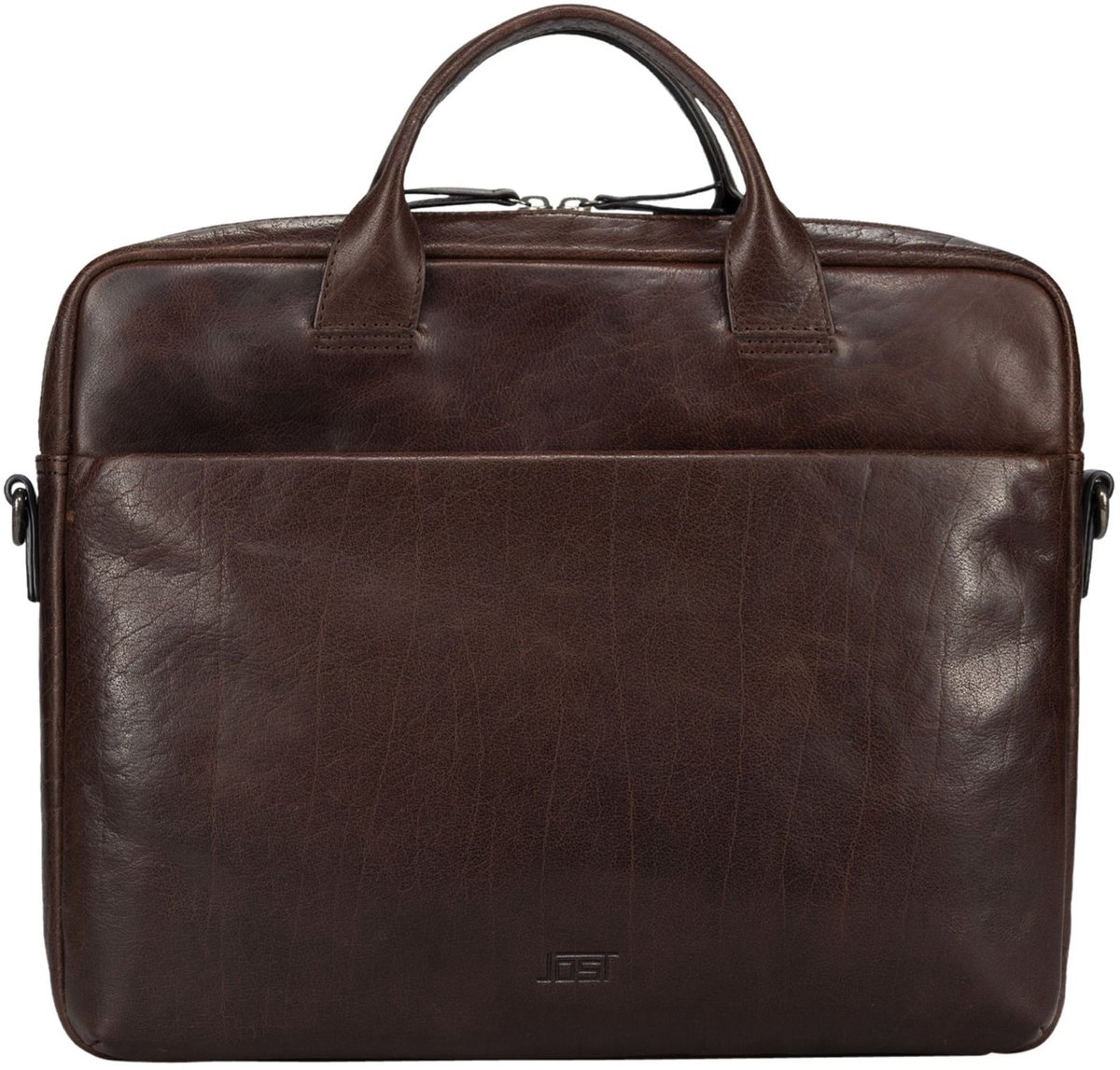 JOST laptoptas business tas met laptopvak Glasgow Business Bag 1C Brown donkerbruin