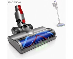 BLOSSOM Stofzuigerborstel - Zuigmond Geschikt voor Dyson Steelstofzuiger V7/V8/V10/V11/V15/G5 - Vloerzuigmond - Stofzuigermondstuk - Stofzuigeraccessoires - Met LED Lampen - Blauw