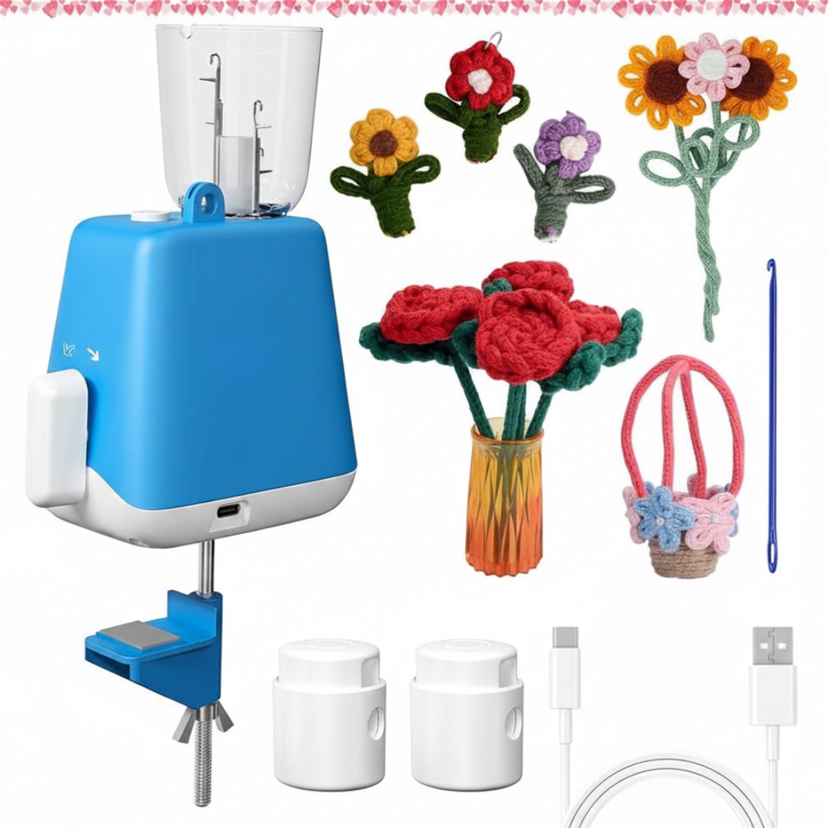 Lìon® Breimachine - Breimachine Volwassene - Breimolen - Blauw - 23cm x 19cm x 8cm