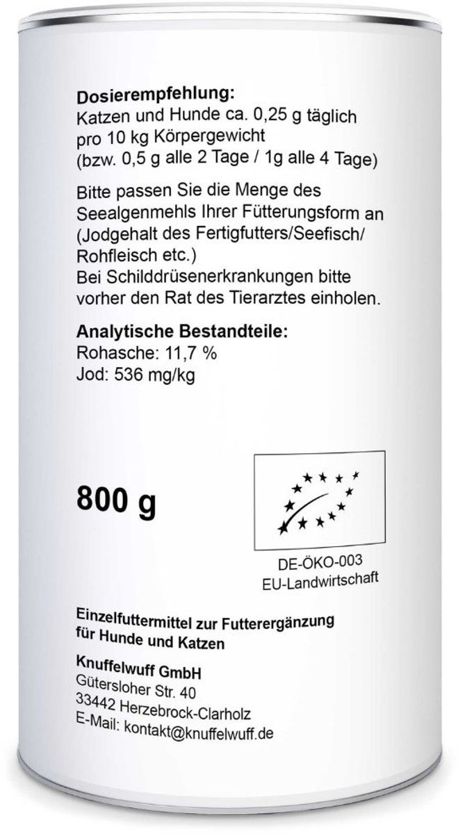 Knuffelwuff Biologisch zeewiermeel