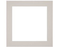 Passe-Partout Fotomaat 40x40 cm - Lijstmaat 50x50 cm - Grijs