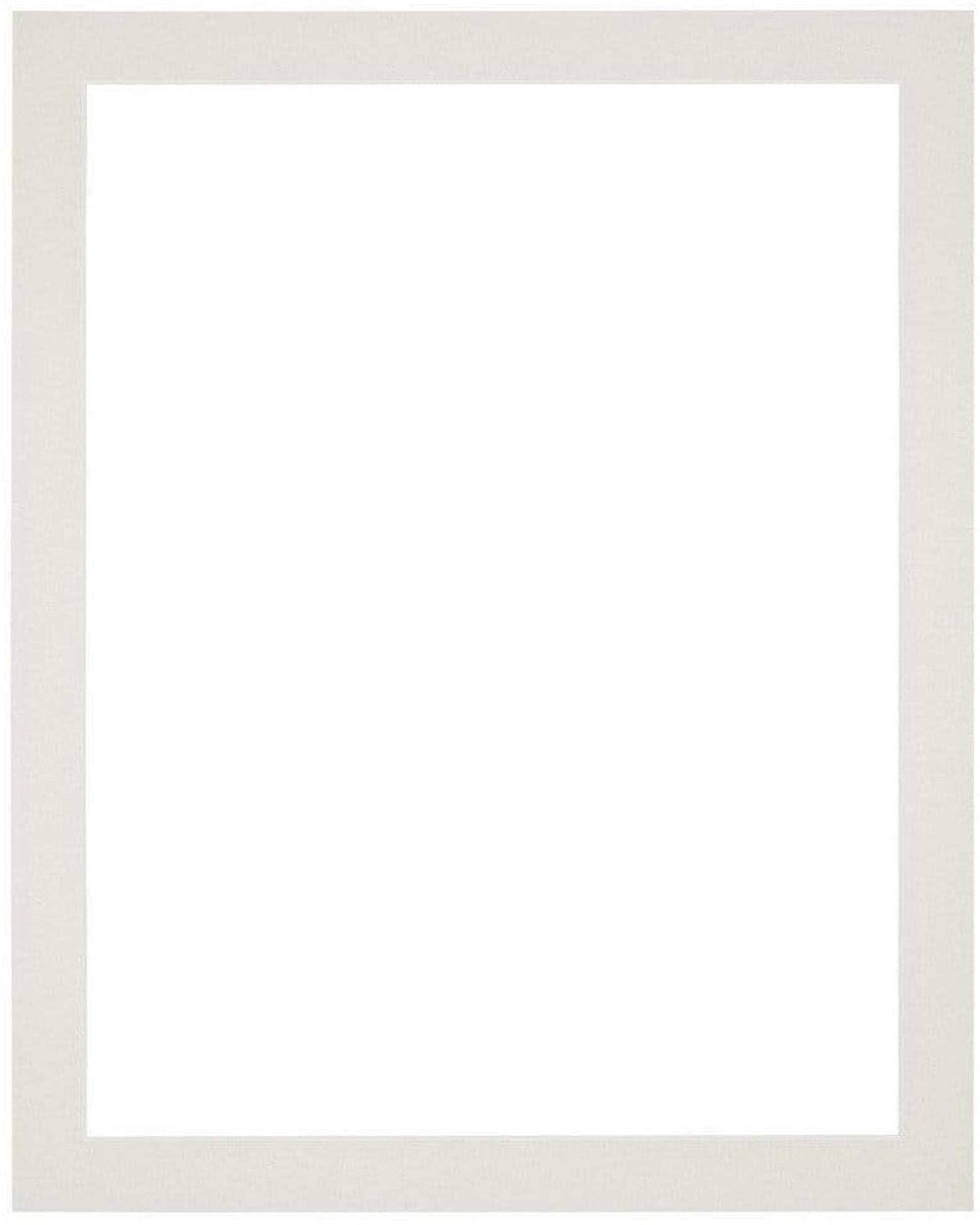 Passe-Partout Fotomaat 15x20 cm - Lijstmaat 20x25 cm - Lichtgrijs - Museumkarton - Fotolijst niet inbegrepen