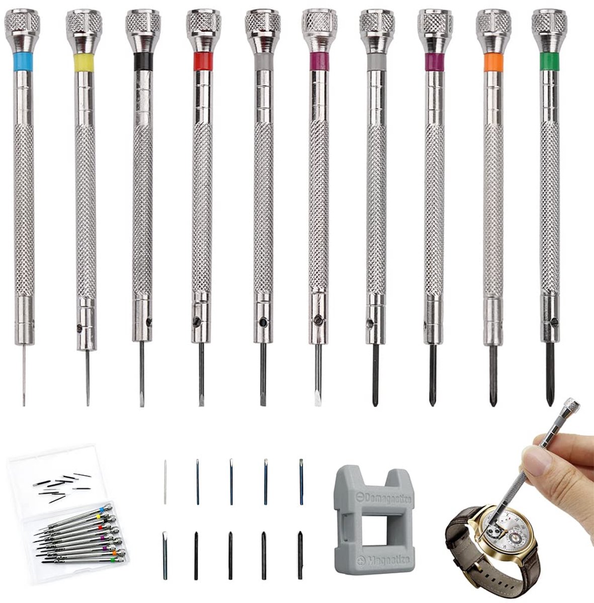 Famanu – Precisie schroevendraaier set van 0,6-1,6 mm voor horlogemakers, ideaal voor fijnmechanische klussen en reparaties
