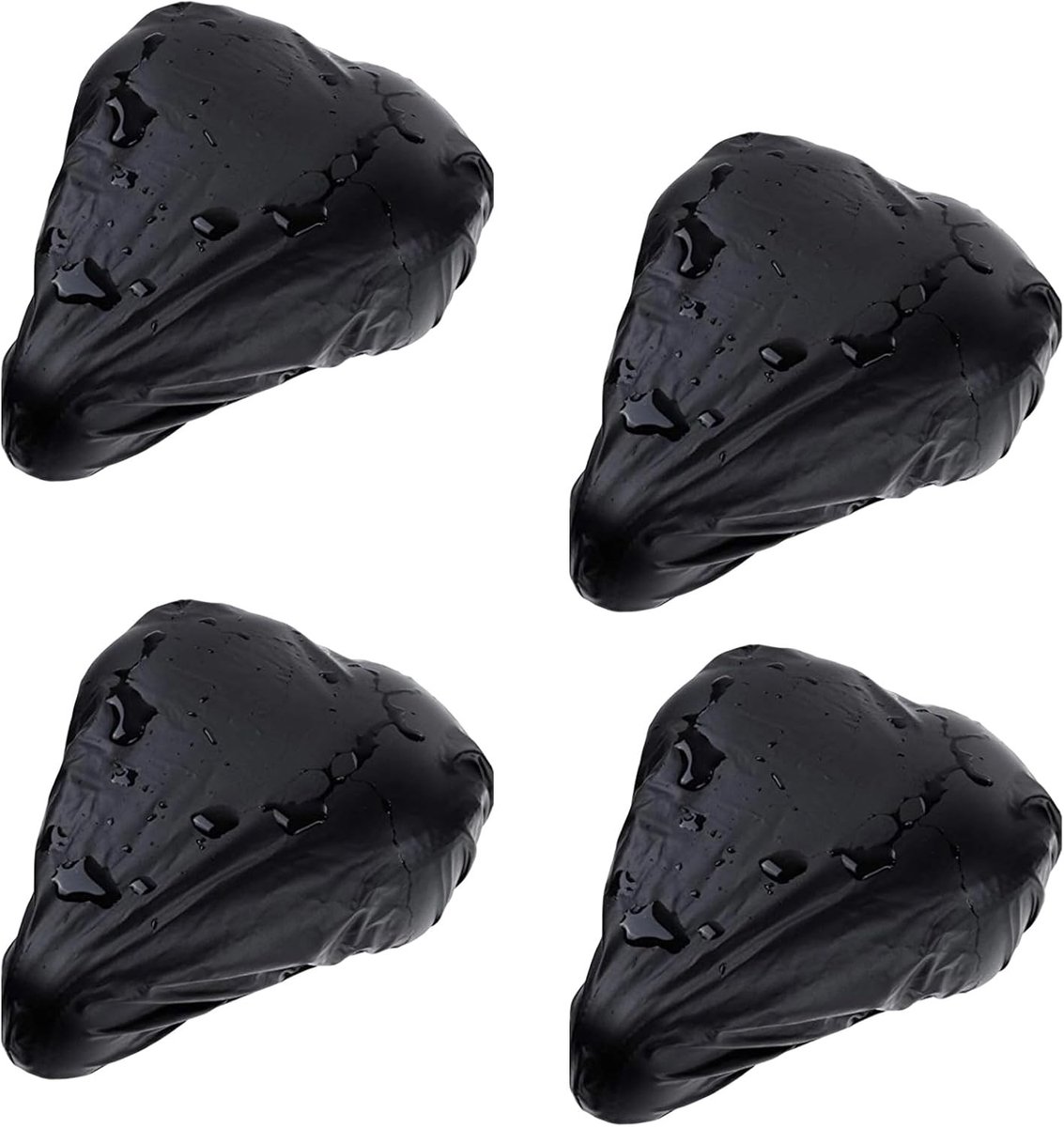 Zadeldekje voor fiets - Zwart - Set van 4 - Waterdichte Elastische Hoezen - Universeel voor Mountainbikes